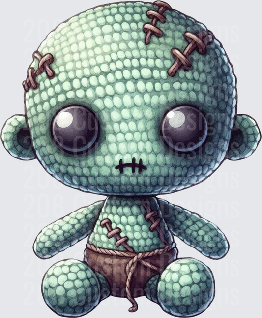 Cute Chibi Frankenstein Monster Voodoo Doll with Stitches