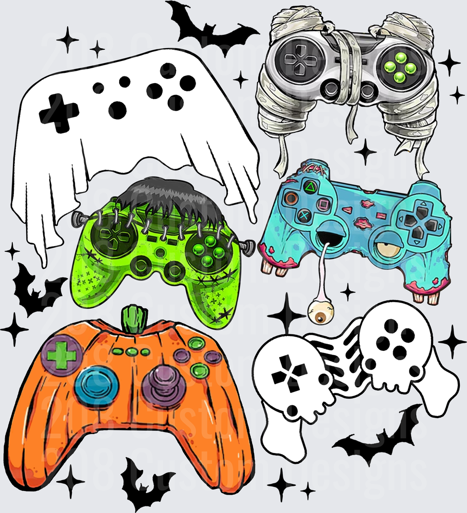 Halloween Monster Video Game Controllers Spooky Gamer