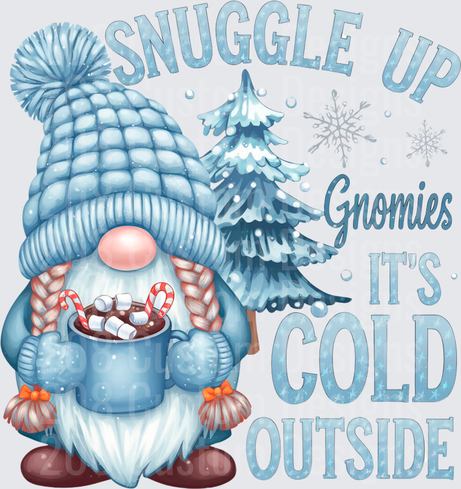 Winter Gnome with Hot Cocoa Snuggle Up Gnomies It's Cold Outside