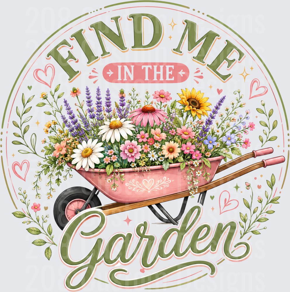 Find Me In The Garden Pink Wheelbarrow Wildflower Bouquet