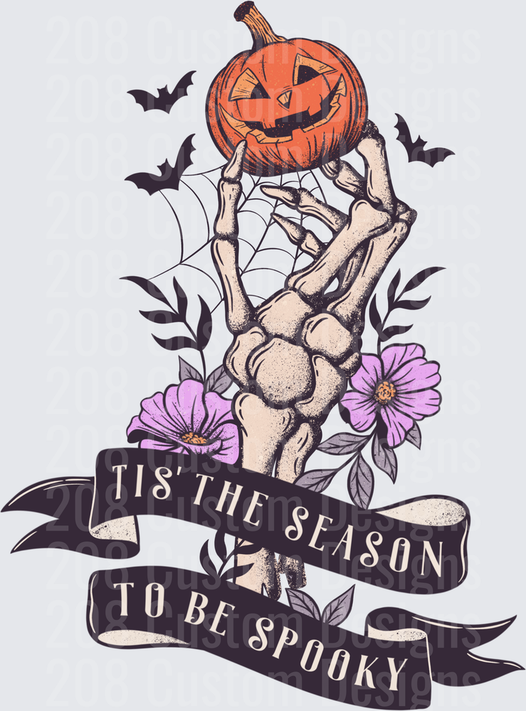 Tis The Season To Be Spooky Skeleton Hand Jack-O-Lantern