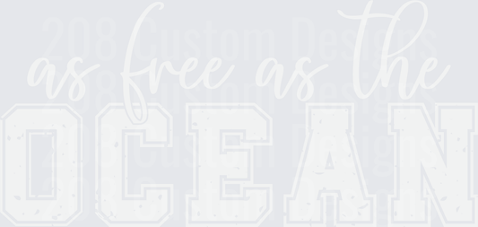 As Free as the Ocean Typography Design