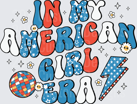 In My American Girl Era Retro Groovy Patriotic Design