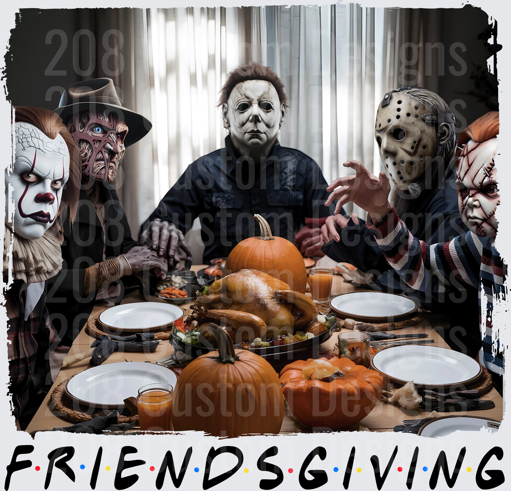 Horror Icons Friendsgiving Thanksgiving Dinner Table