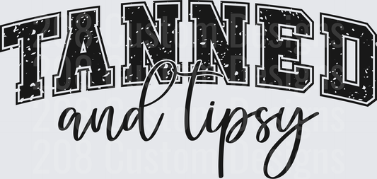 Tanned and Tipsy Summer Vacation Typography Design