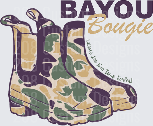Bayou Bougie Camouflage Boots Louisiana Cajun Style