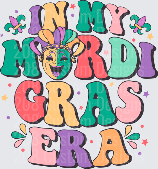 My Mardi Gras Era Jester Mask Carnival Celebration Design