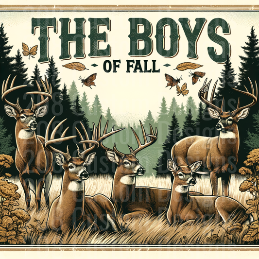 The Boys of Fall Deer Hunting Scene
