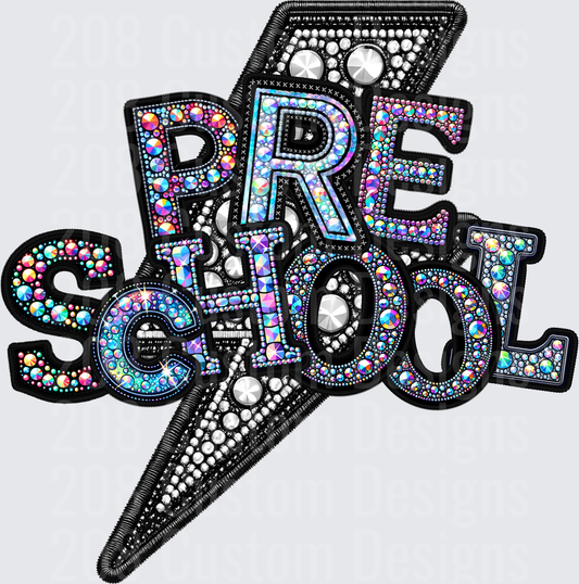 Preschool Rhinestone Glam Lightning Bolt