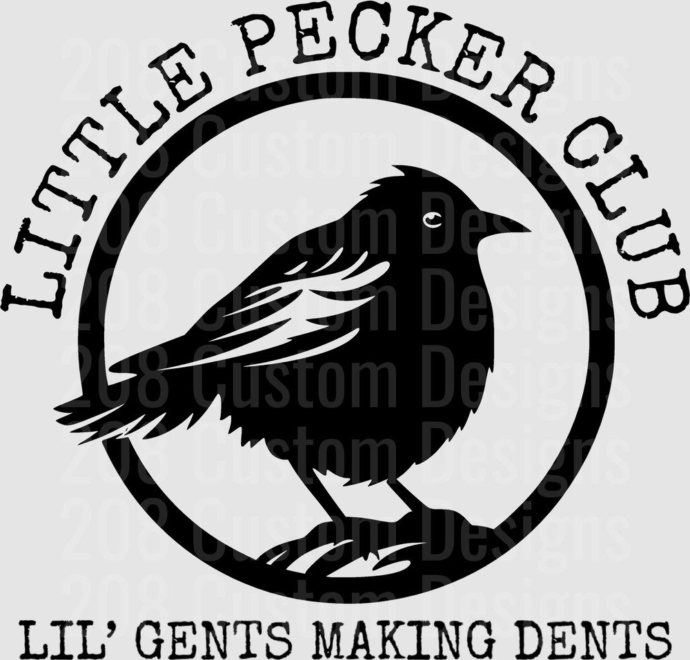 Little Pecker Club Lil Gents Making Dents Bird Logo
