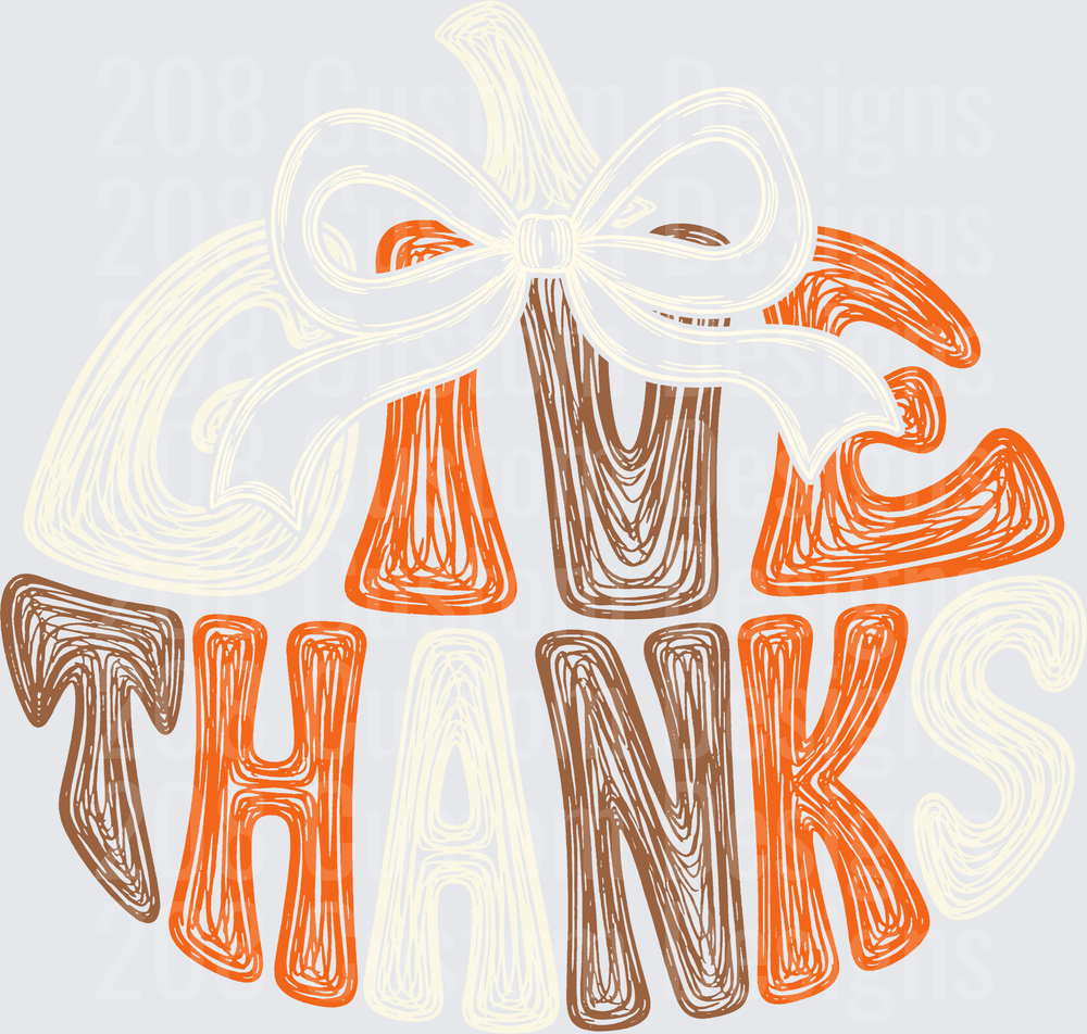 Give Thanks Sketched Pumpkin Thanksgiving