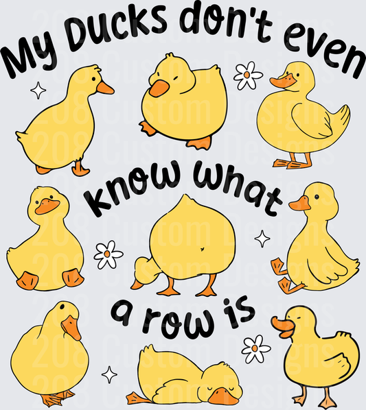 My Ducks Don't Even Know What A Row Is Funny Duck Design