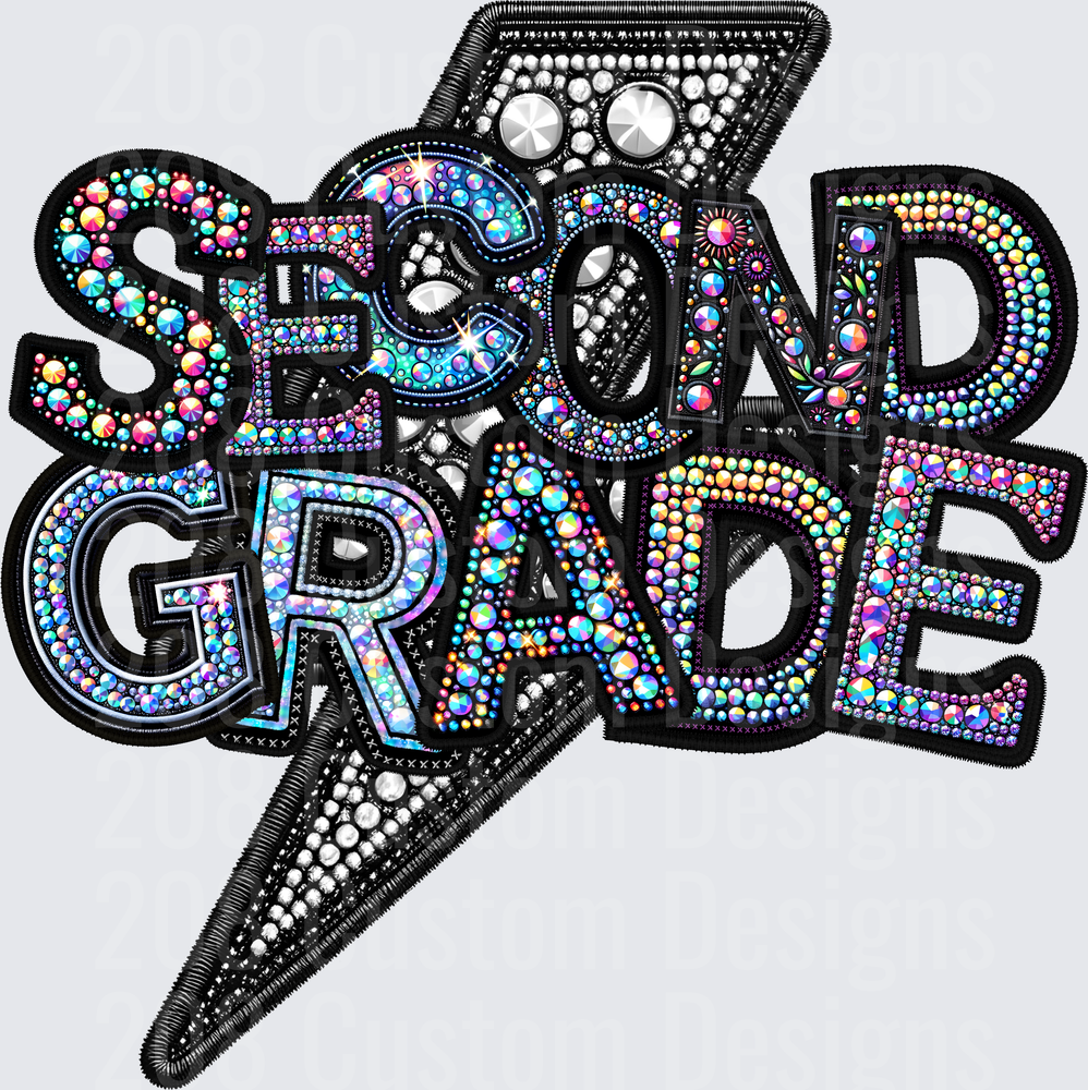 Second Grade Rhinestone Bolt