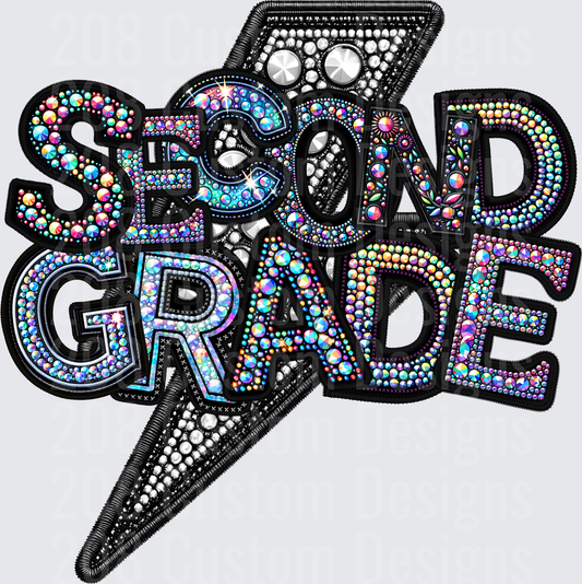 Second Grade Rhinestone Bolt