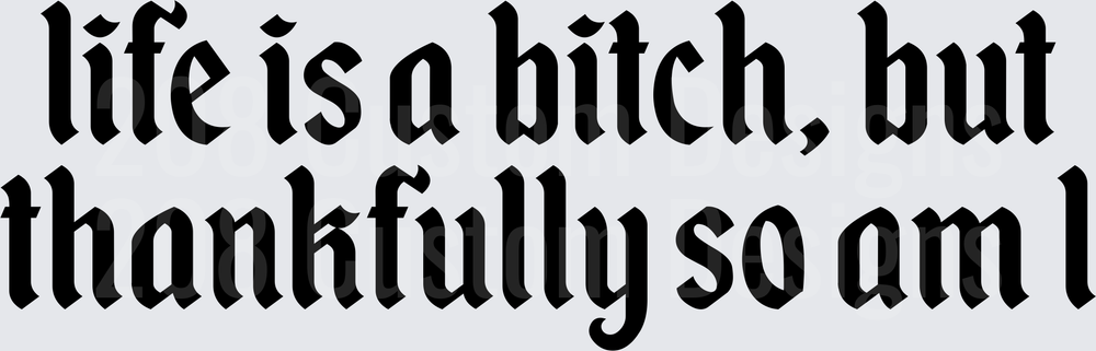 Life is a Bitch But Thankfully So Am I Funny Quote