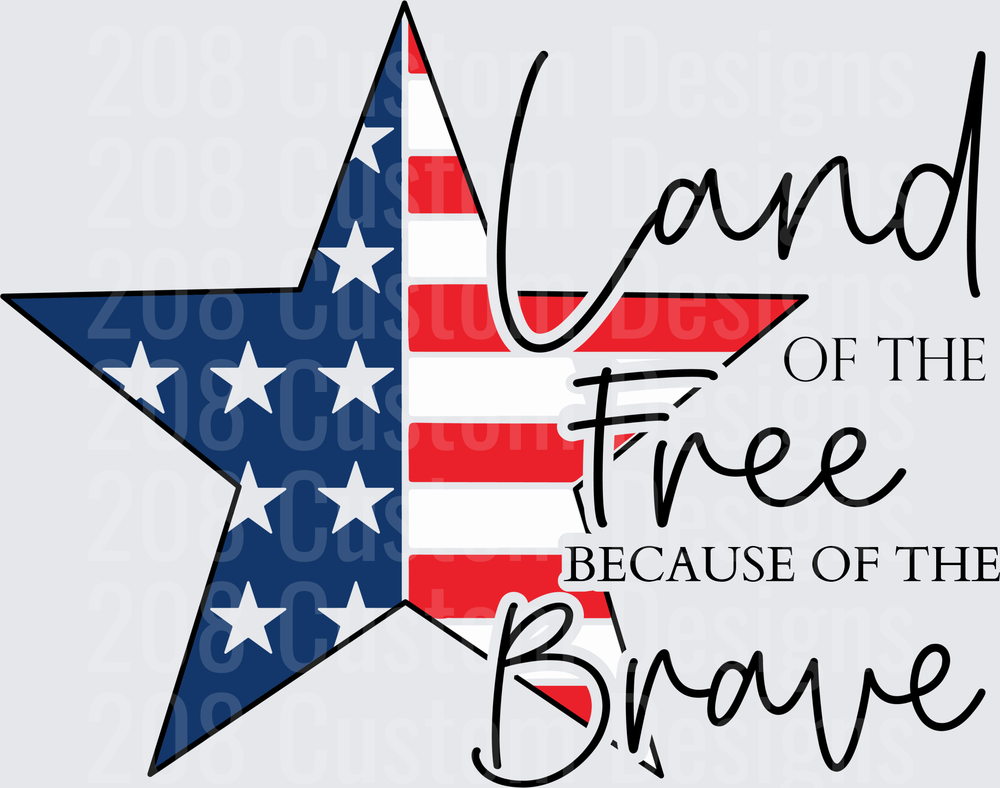 Land of the Free Because of the Brave Patriotic Star