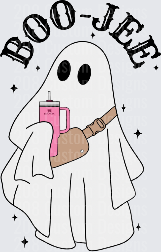 Boo-Jee Ghost with Cup and Lululemon Bag Halloween