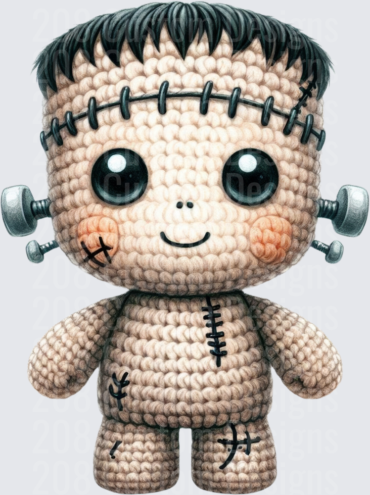 Cute Crochet Amigurumi Frankenstein's Monster Doll