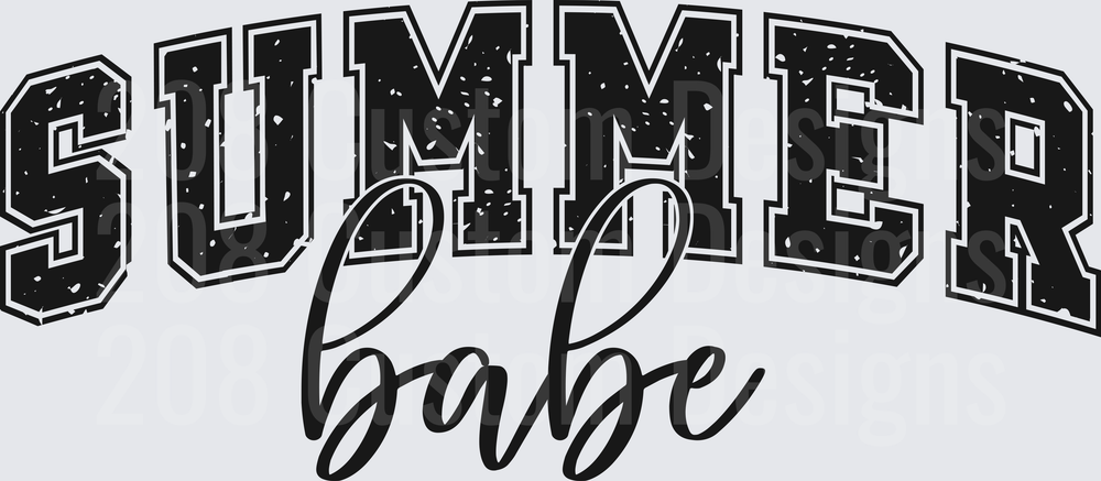 Summer Babe Black Starry Block Letters Script Font Design