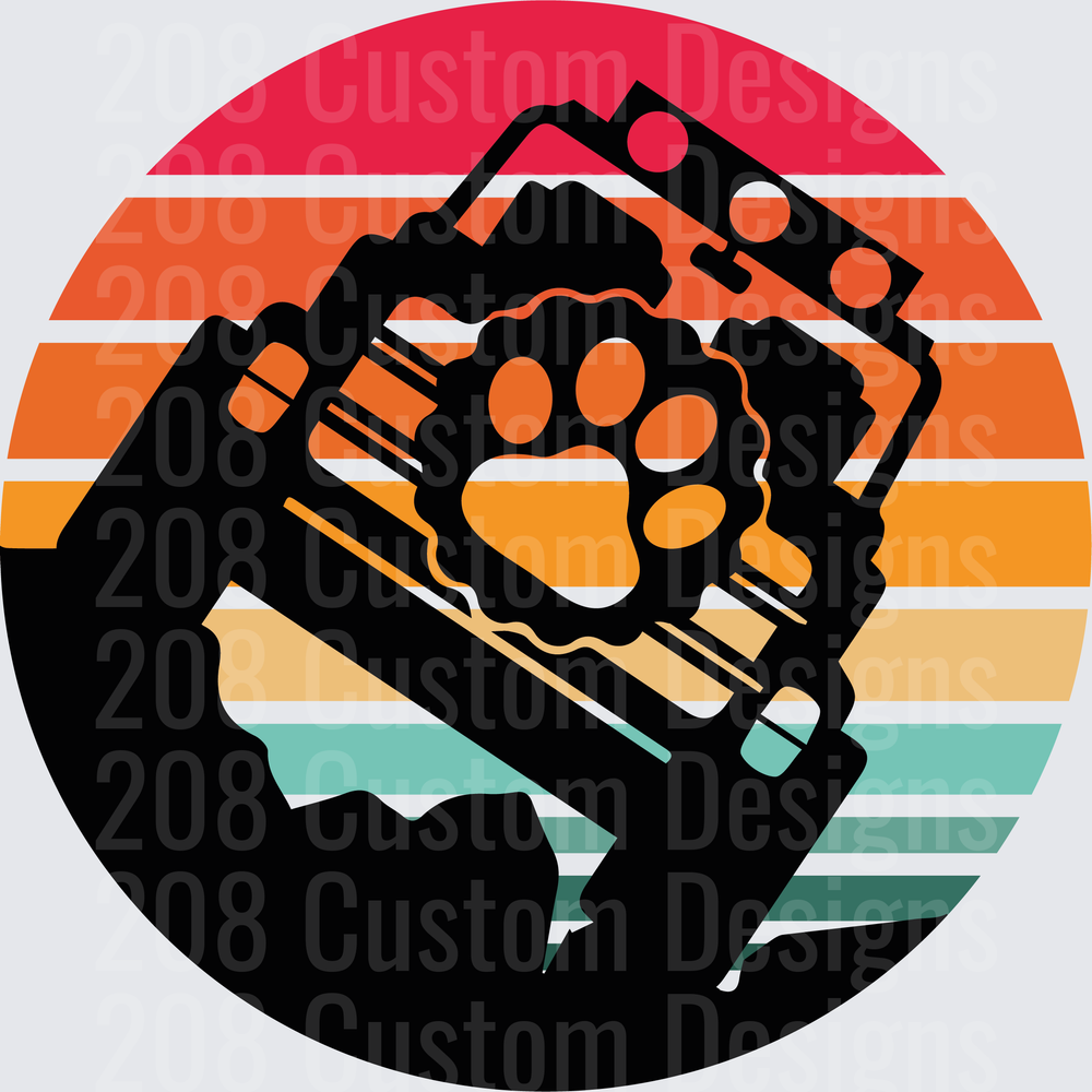 Retro Sunset Jeep Silhouette Vintage Circle