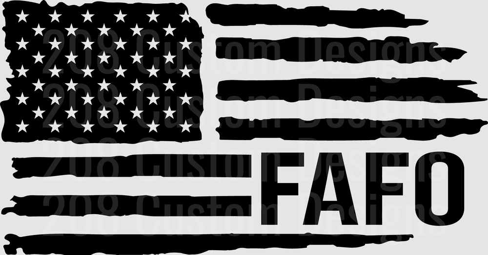 Distressed American Flag FAFO Find Around Find Out Design