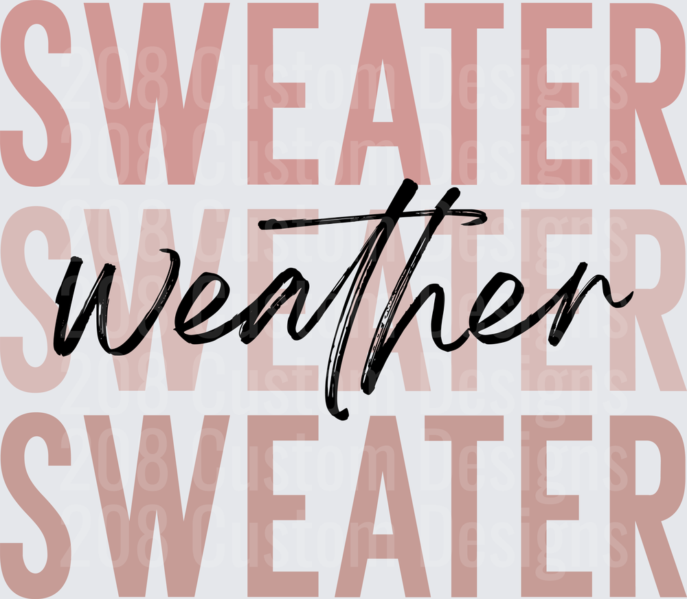 Sweater Weather Script Typography Design