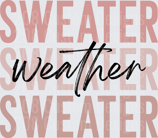 Sweater Weather Script Typography Design