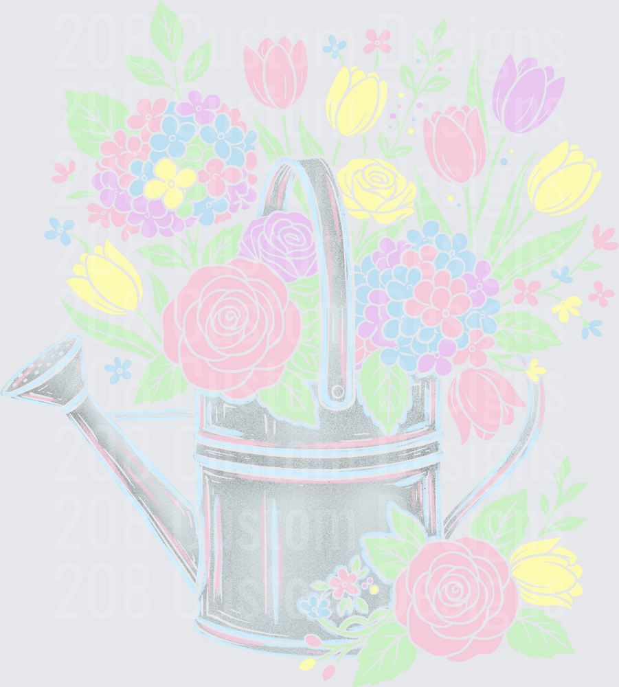 Spring Floral Watering Can