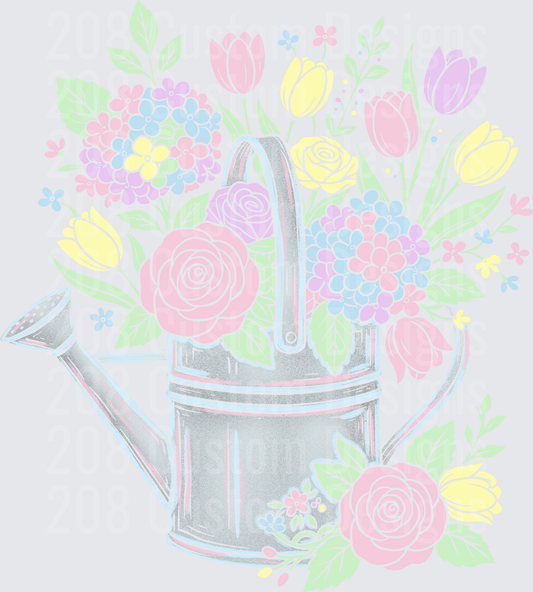Spring Floral Watering Can