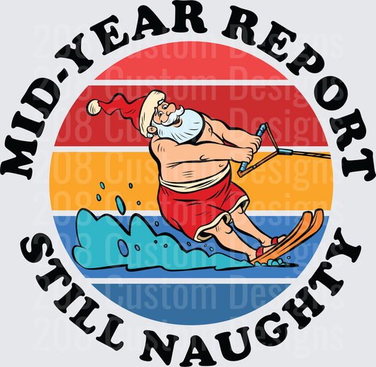 Mid-Year Report Still Naughty Water Skiing Santa