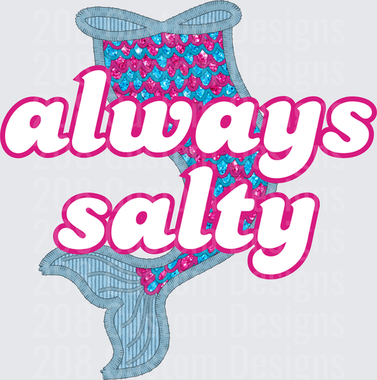 Always Salty Mermaid Tail with Shimmery Scales