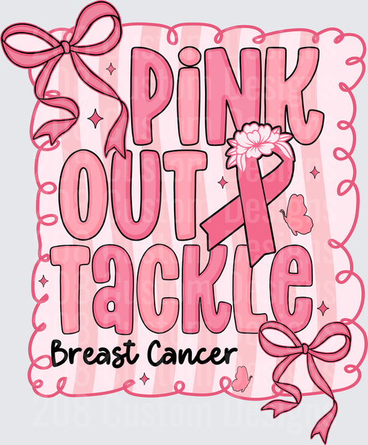 Pink Out Tackle Breast Cancer Awareness with Ribbons and Bows