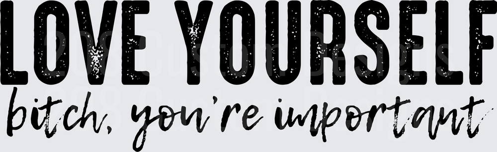 Love Yourself Bitch You're Important Motivational Quote