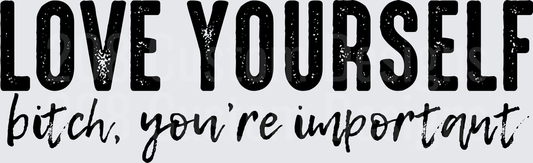 Love Yourself Bitch You're Important Motivational Quote