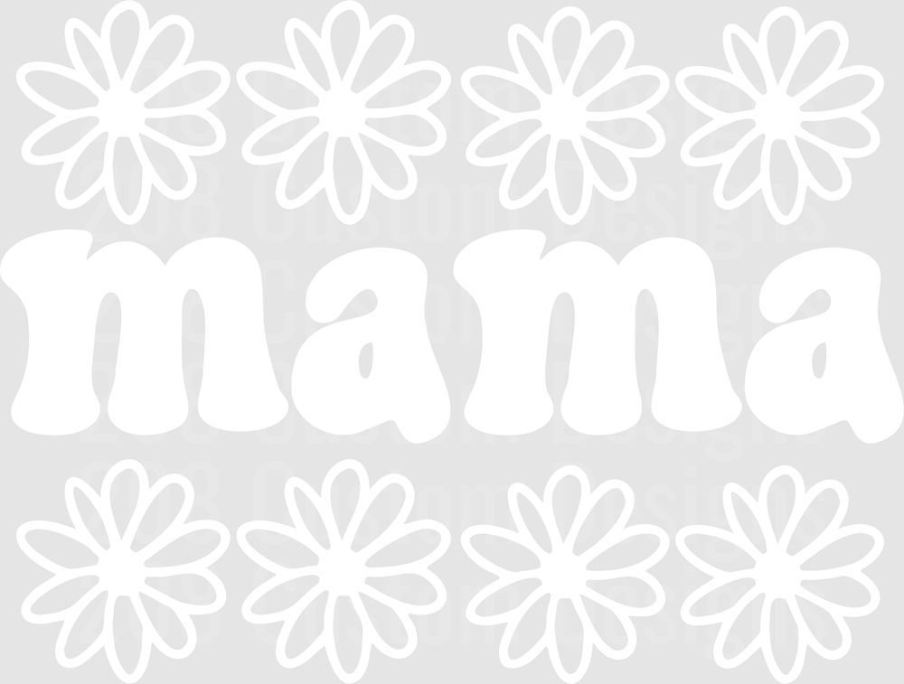 Mama Flowers White Basic