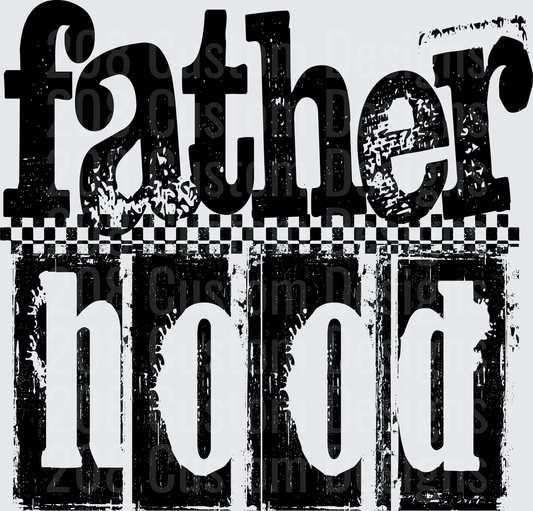 Fatherhood Distressed Typography Design