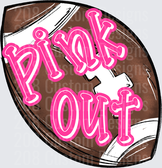 Pink Out Football Helmet Design