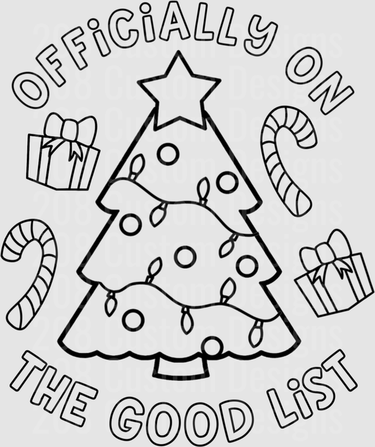 Officially On The Good List Christmas Tree