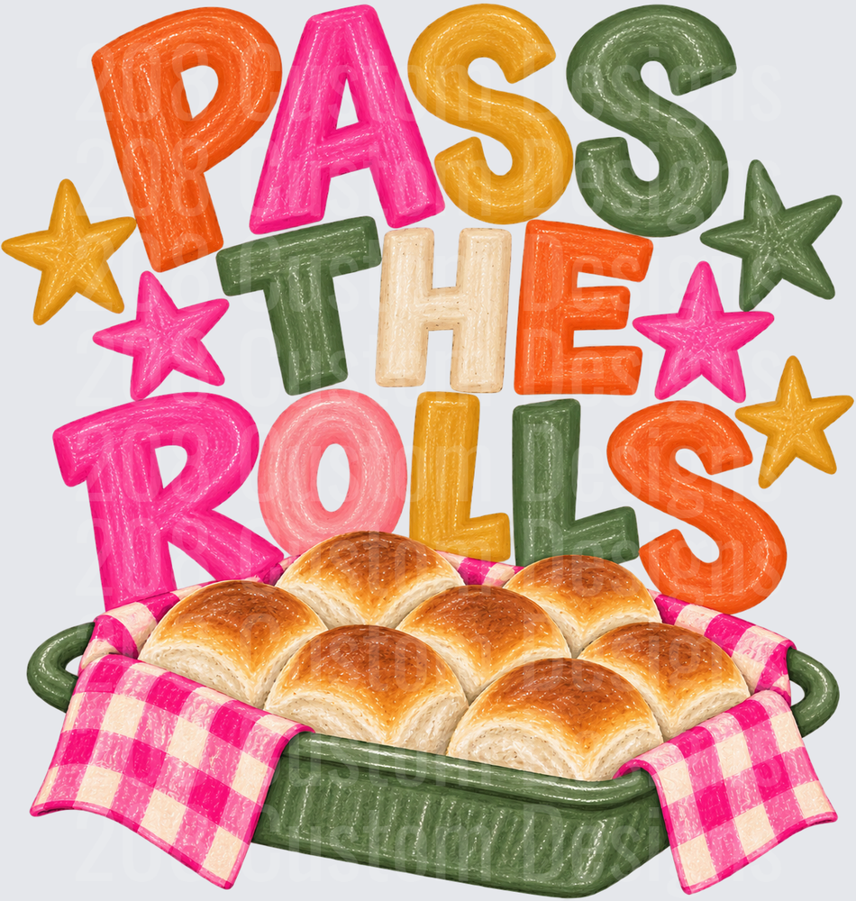 Pass The Rolls Colorful Dinner Rolls Baking Dish