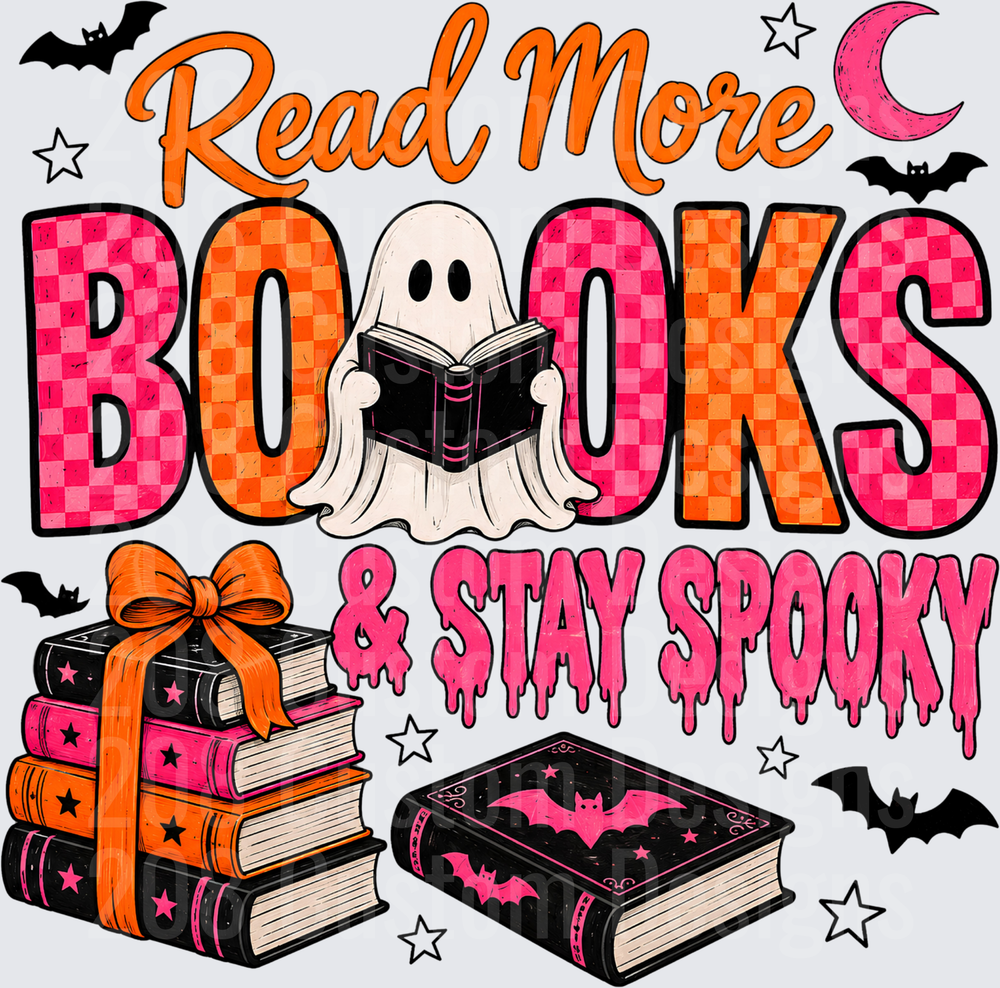 Read More Books & Stay Spooky Halloween Ghost Reader