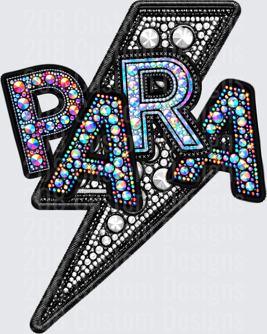 PARA Rhinestone Lightning Bolt