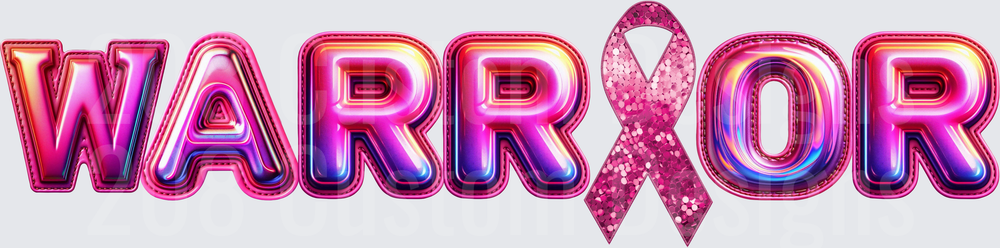 Breast Cancer Awareness Warrior Pink Ribbon Design