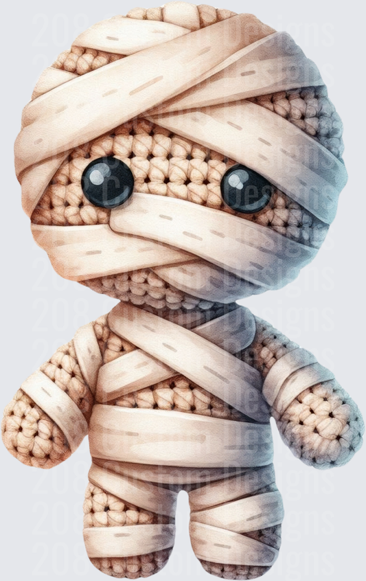 Cute Crochet Mummy Halloween