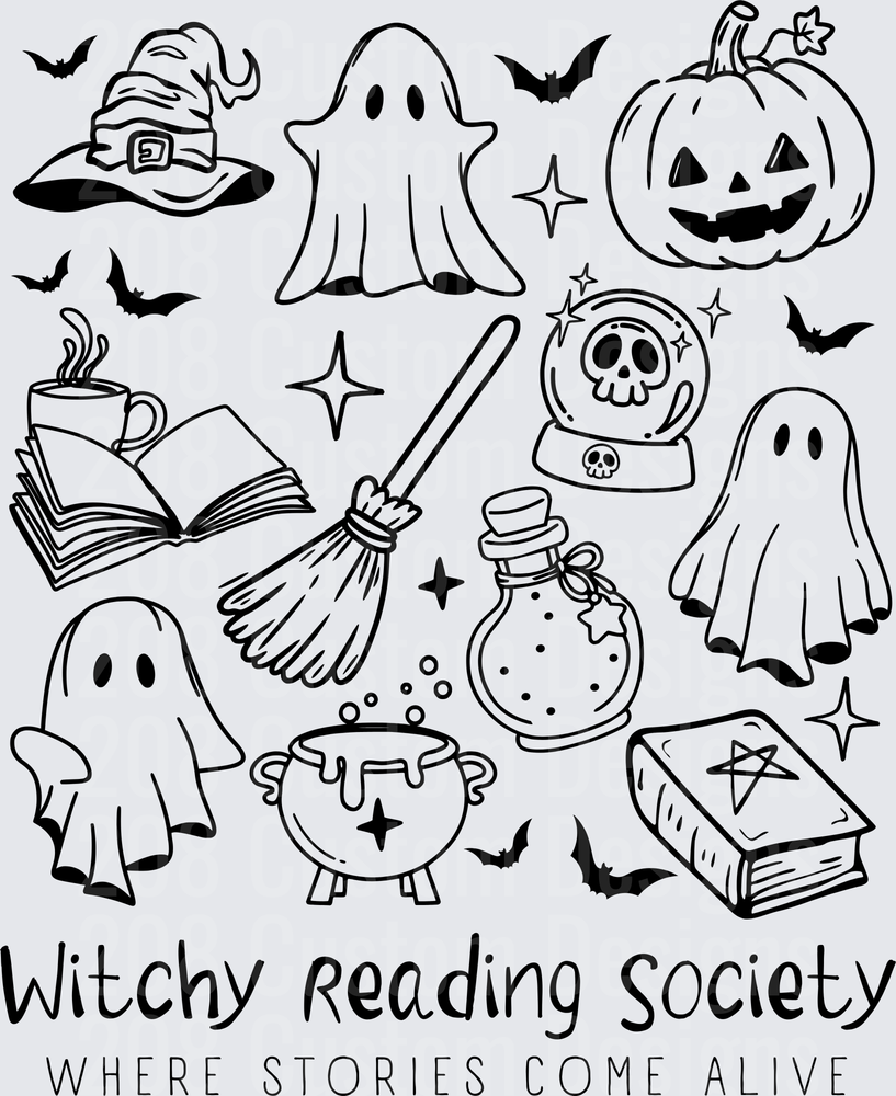 Witchy Reading Society Where Stories Come Alive Halloween