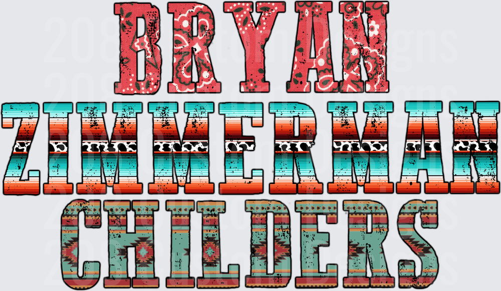 Bryan Zimmerman Childers Vintage Distressed Typography