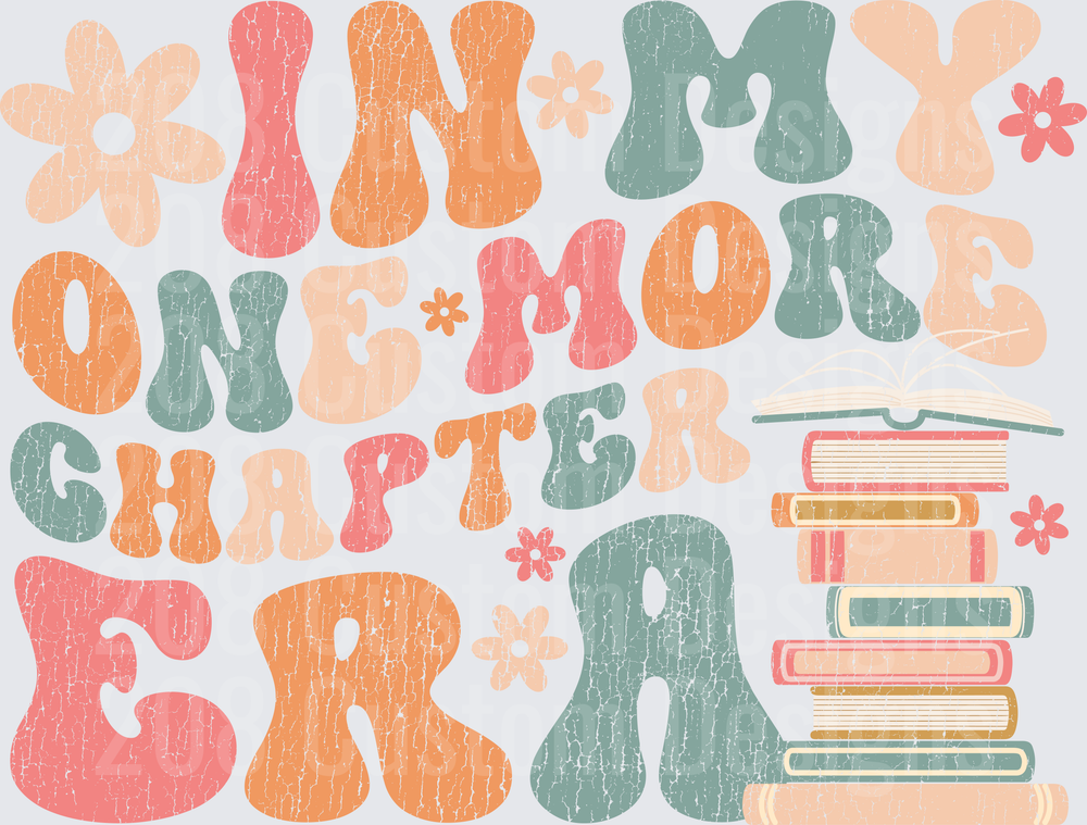 Just One More Chapter Retro Book Lover Design