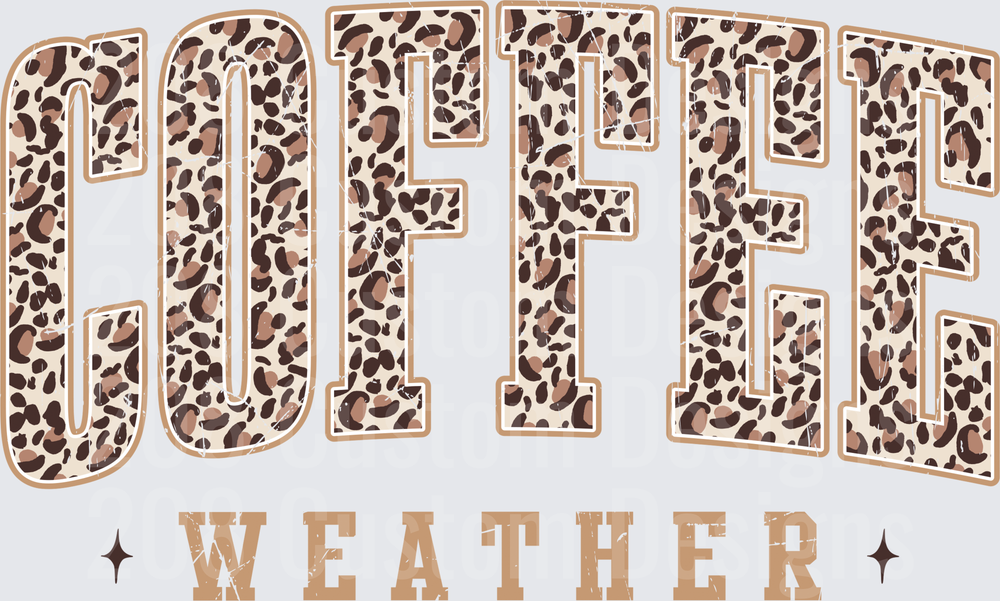 Coffee Weather Leopard Print