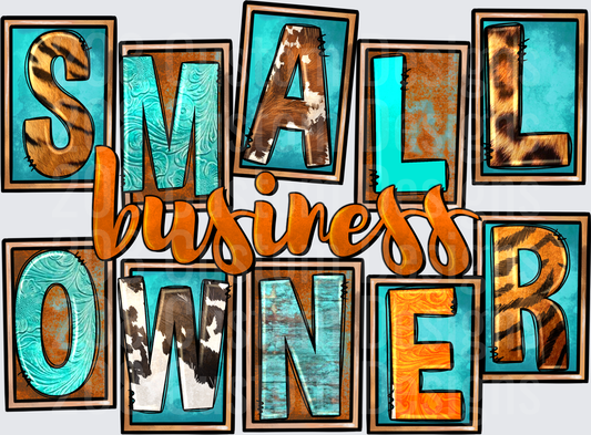 Small Business Owner Western Rustic Lettering Design