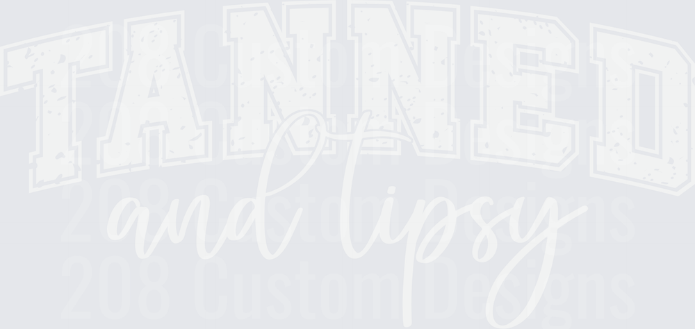Tanned and Tipsy Summer Vacation Typography Design