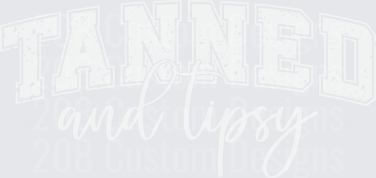 Tanned and Tipsy Summer Vacation Typography Design